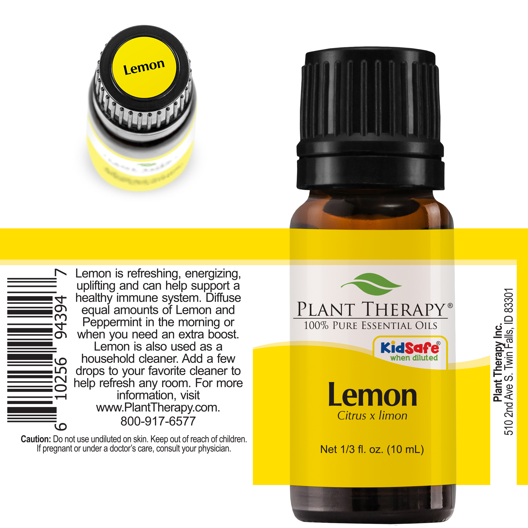 Plant Therapy Lemon Essential Oil 100 Pure, Undiluted